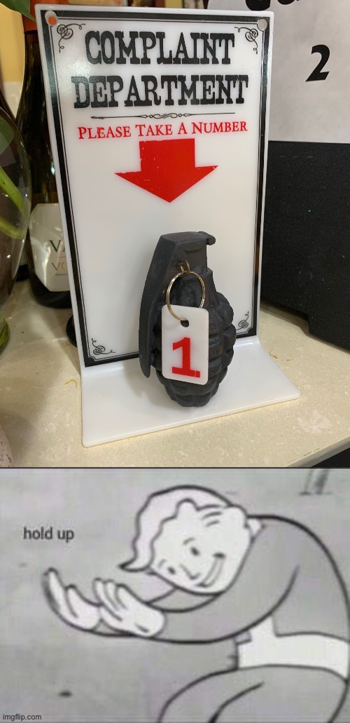 Saw this in a store and I died | image tagged in complain,complaint,lol,fallout hold up,hold up,grenade | made w/ Imgflip meme maker