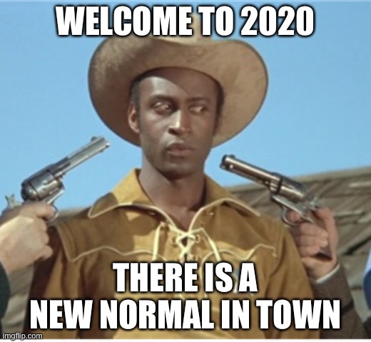 2020 New Normal In Town | WELCOME TO 2020; THERE IS A NEW NORMAL IN TOWN | image tagged in new sheriff in town | made w/ Imgflip meme maker