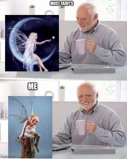 Ooh man | MOST FAIRY’S; ME | image tagged in memes,hide the pain harold | made w/ Imgflip meme maker