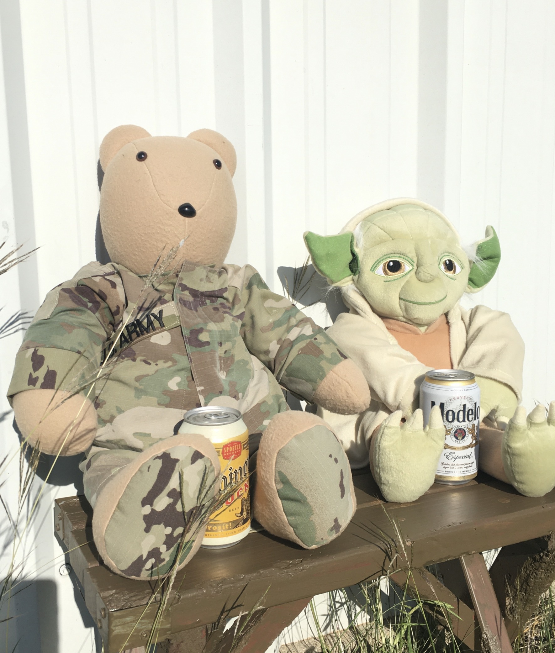 High Quality Yoda and Soldier Bear Blank Meme Template