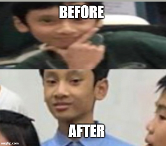 wan soth | BEFORE; AFTER | image tagged in memes | made w/ Imgflip meme maker