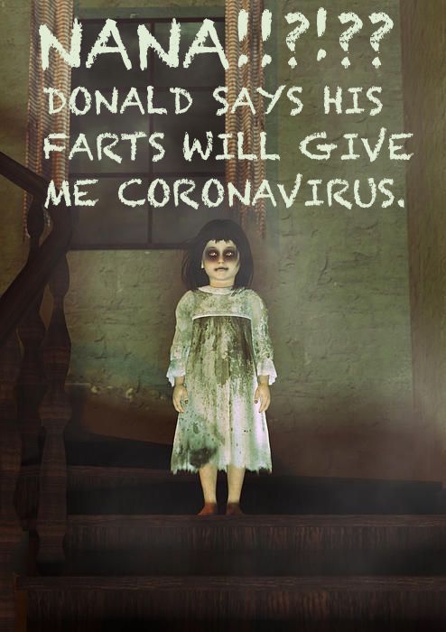 nana donald says his farts will give me coronavirus Blank Meme Template