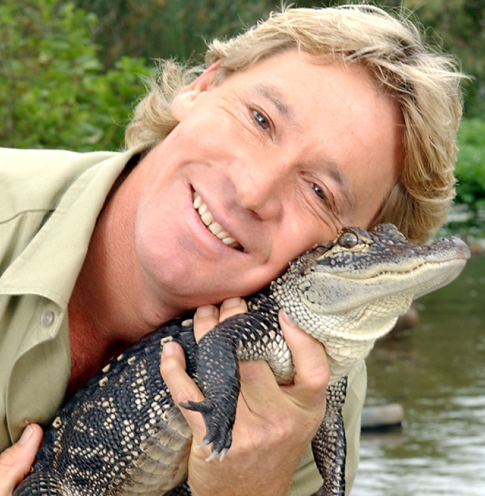 steve irwin and crocadile Blank Meme Template