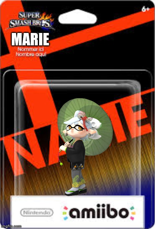 I just found an template! And no I didn't make it | MARIE | image tagged in super smash bros amibo maker,smash bros,marie,splatoon,memes | made w/ Imgflip meme maker