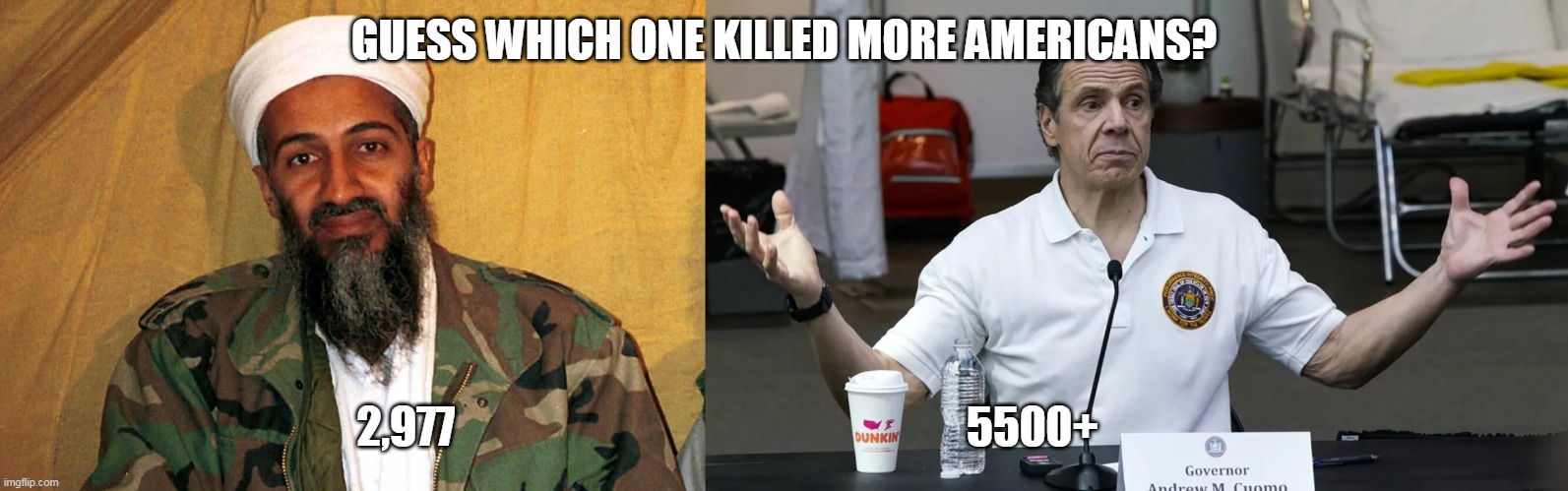 nipploumo | GUESS WHICH ONE KILLED MORE AMERICANS? 2,977                                                           5500+ | image tagged in democrats are terrorists | made w/ Imgflip meme maker