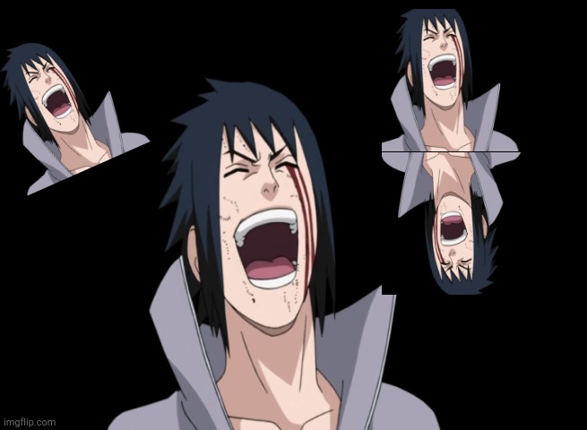 Sasuke laugh | image tagged in sasuke laugh | made w/ Imgflip meme maker