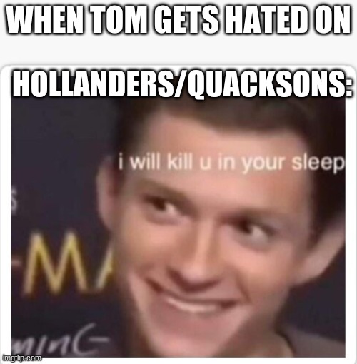 I will Kill all | WHEN TOM GETS HATED ON; HOLLANDERS/QUACKSONS: | image tagged in i will kill all | made w/ Imgflip meme maker