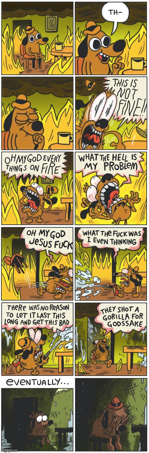OK then.... | image tagged in this is not fine davedaduck | made w/ Imgflip meme maker