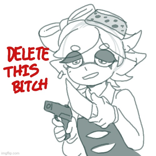 Get out of imglfip you creep! | image tagged in marie with a knife and a gun,marie,delet this,splatoon,memes | made w/ Imgflip meme maker