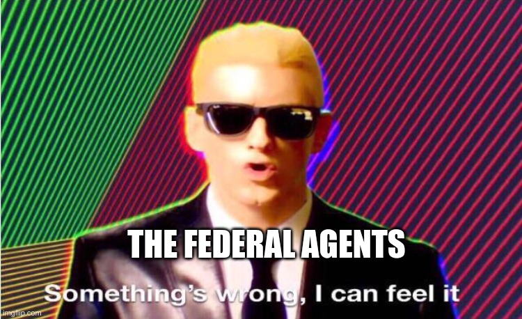 Something’s wrong | THE FEDERAL AGENTS | image tagged in somethings wrong | made w/ Imgflip meme maker