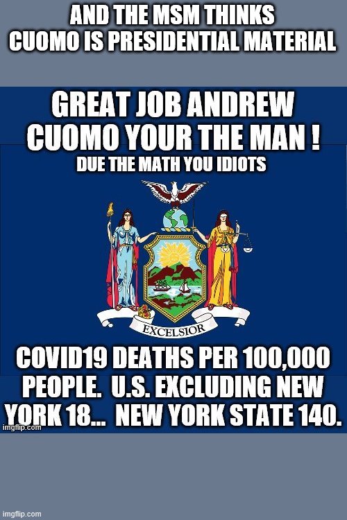 AND THE MSM THINKS CUOMO IS PRESIDENTIAL MATERIAL | made w/ Imgflip meme maker