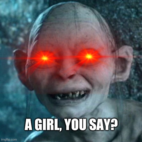 A GIRL, YOU SAY? | made w/ Imgflip meme maker