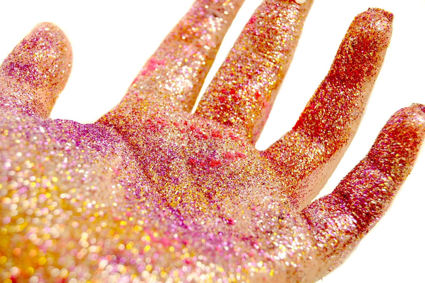 High Quality All the glitter in hand Blank Meme Template