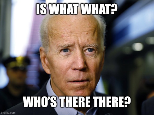 Is that you Hunter? | IS WHAT WHAT? WHO’S THERE THERE? | image tagged in confused joe,fish hike,tax for dementia,sleepy joe | made w/ Imgflip meme maker
