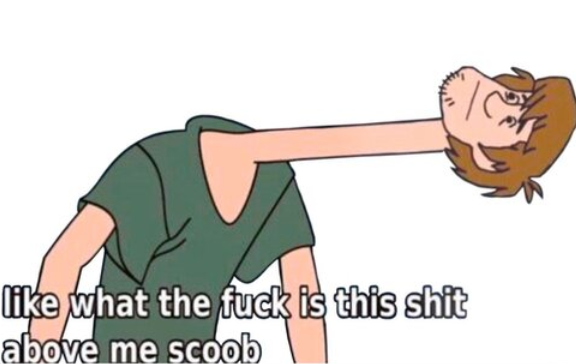 What is this shit above me, Scoob Blank Meme Template