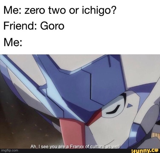 Wut about Zero Two image tagged in darling in the franxx,goro made w/ Imgfl...