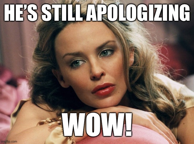 Self-cringe when your apology runs over the comment length limit. | HE’S STILL APOLOGIZING; WOW! | image tagged in kylie sad,apology,cringe,imgflip community,imgflip mods,first world imgflip problems | made w/ Imgflip meme maker