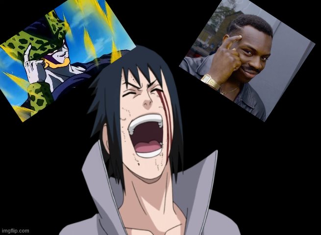 Sasuke laugh | image tagged in sasuke laugh | made w/ Imgflip meme maker