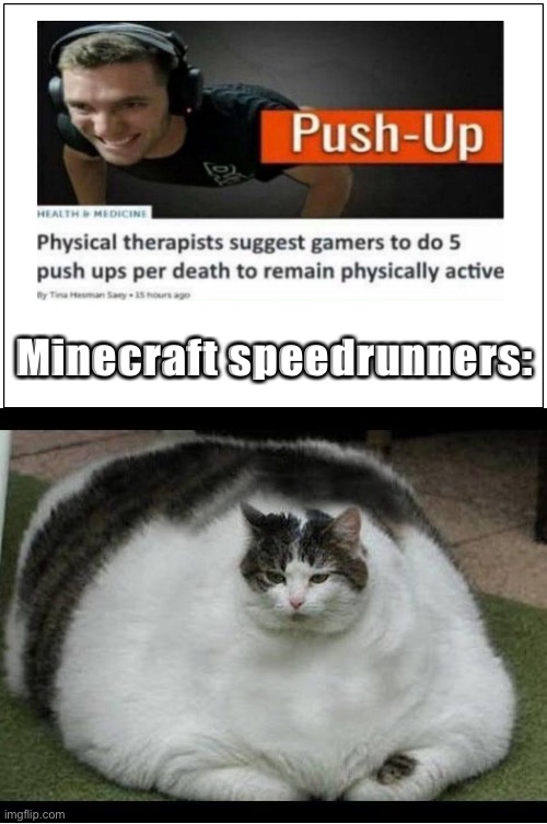The Art of Exercise | Minecraft speedrunners: | image tagged in minecraft | made w/ Imgflip meme maker