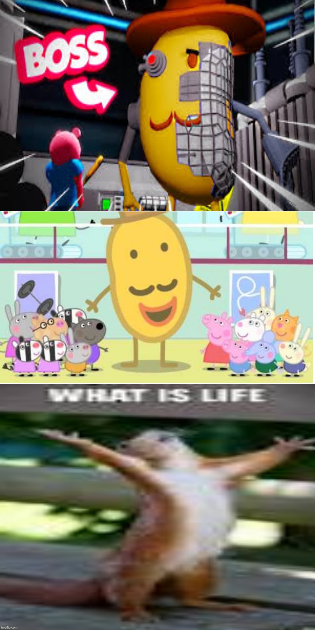 is this what life is now? | image tagged in praise squirrel,peppa pig,piggy | made w/ Imgflip meme maker