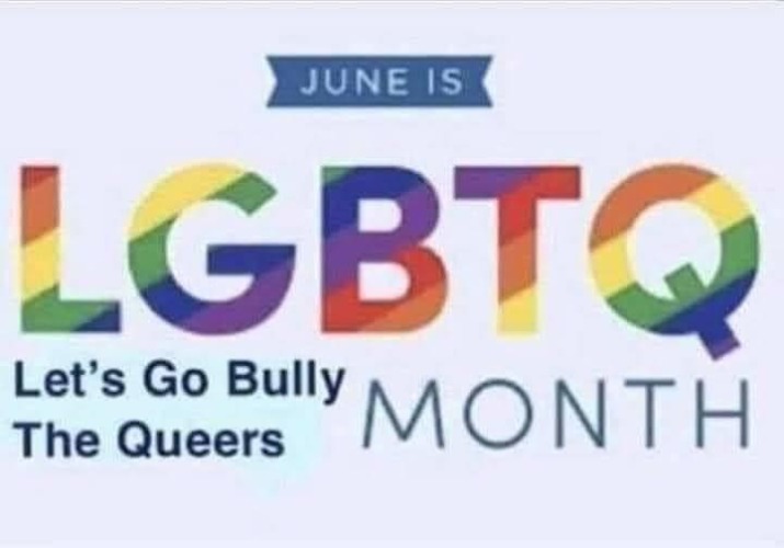 June is LGBTQ Month | image tagged in lgbtq,bully,triggered liberal,triggered feminist,triggered feminazi,sjw triggered | made w/ Imgflip meme maker
