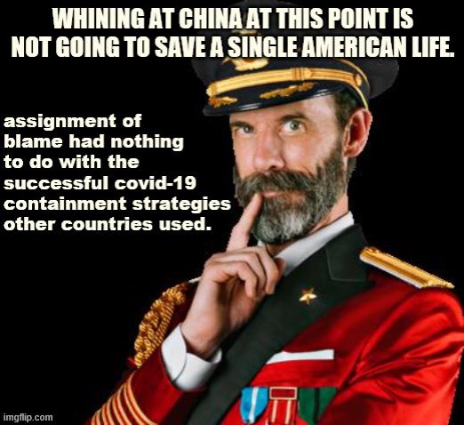 China doesn't have clean hands, but a rational response to this crisis begins here at home. | image tagged in china,captain obvious,coronavirus,covid-19,social distancing,blame | made w/ Imgflip meme maker