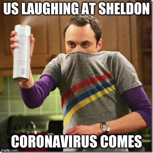 LOL | US LAUGHING AT SHELDON; CORONAVIRUS COMES | image tagged in memes | made w/ Imgflip meme maker
