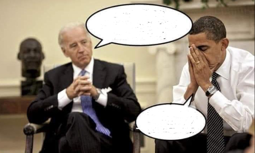 Obama corrects Biden Blank Meme Template