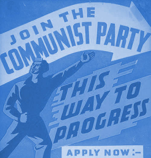 High Quality Join the Communist Party Blue Blank Meme Template