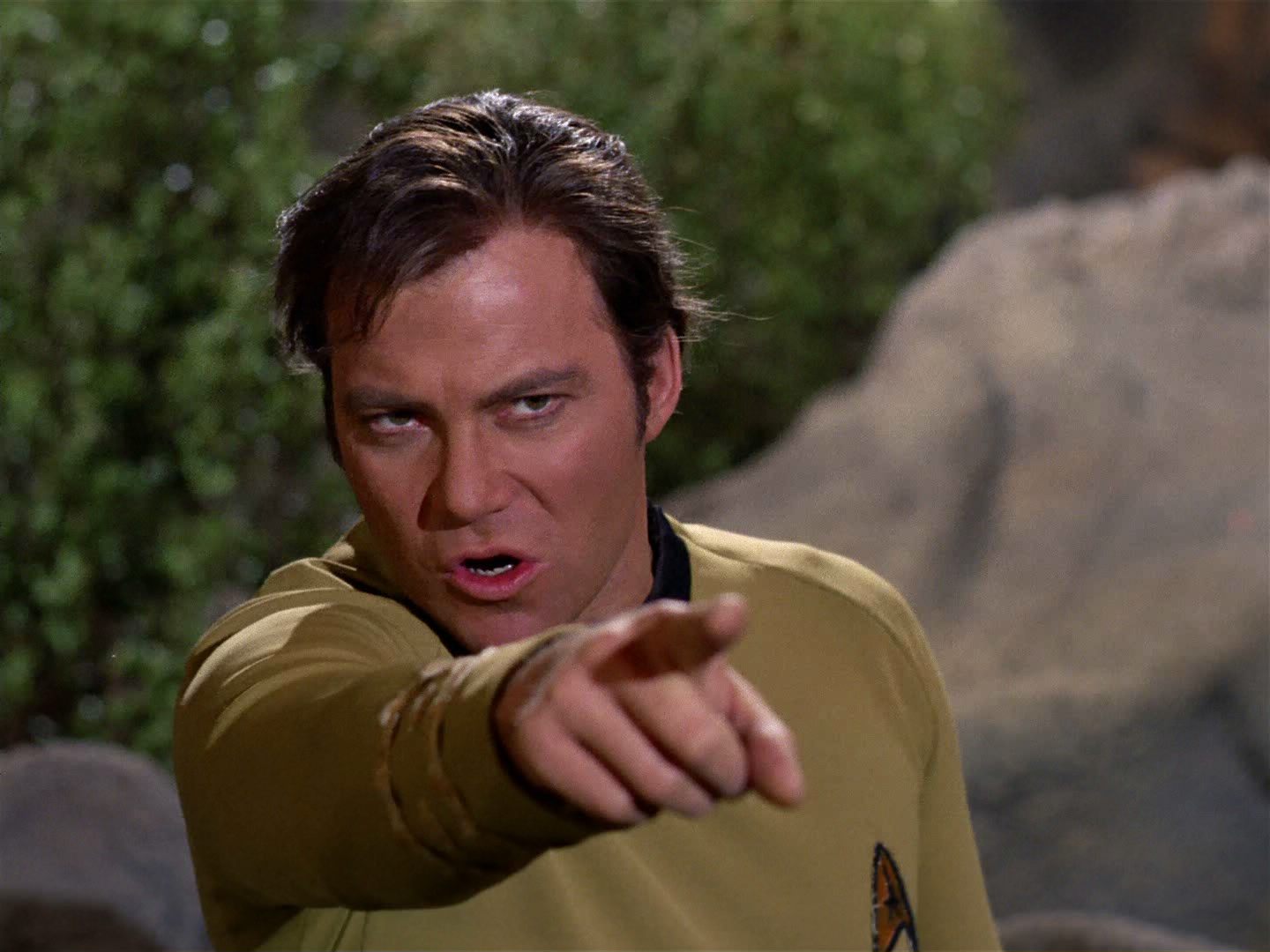 Kirk Angry Pointing Blank Meme Template