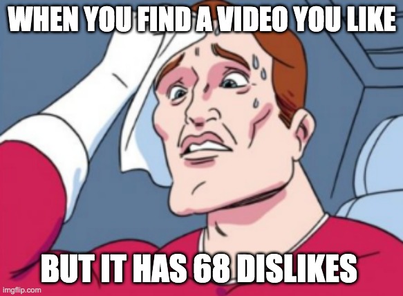 Like or Dislike? | WHEN YOU FIND A VIDEO YOU LIKE; BUT IT HAS 68 DISLIKES | image tagged in meme,like,dislike | made w/ Imgflip meme maker