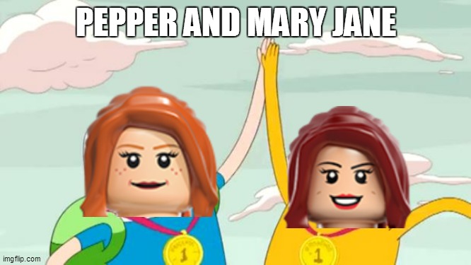 adventure time with pepper and mary jane | PEPPER AND MARY JANE | image tagged in adventure time,pepper and mary jane | made w/ Imgflip meme maker