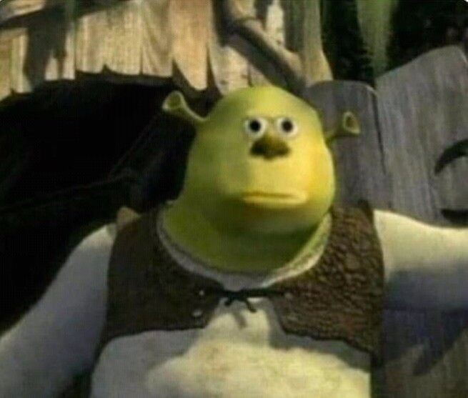 High Quality Surprised Shrek Blank Meme Template