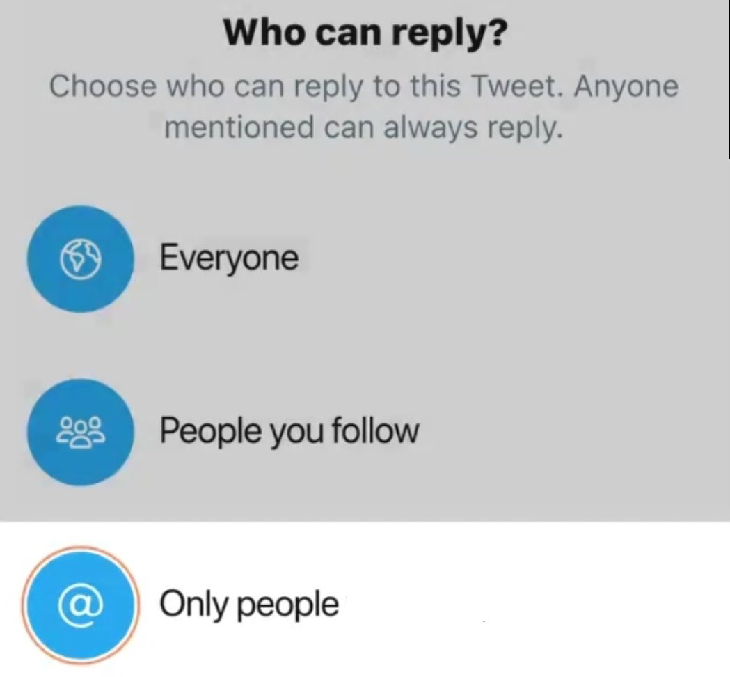 twitter only x can reply Blank Meme Template
