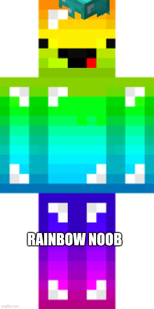 Rainbow Noob | RAINBOW NOOB | image tagged in rainbow noob | made w/ Imgflip meme maker