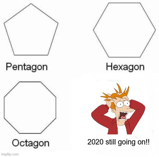 2020 | 2020 still going on!! | image tagged in memes,pentagon hexagon octagon | made w/ Imgflip meme maker
