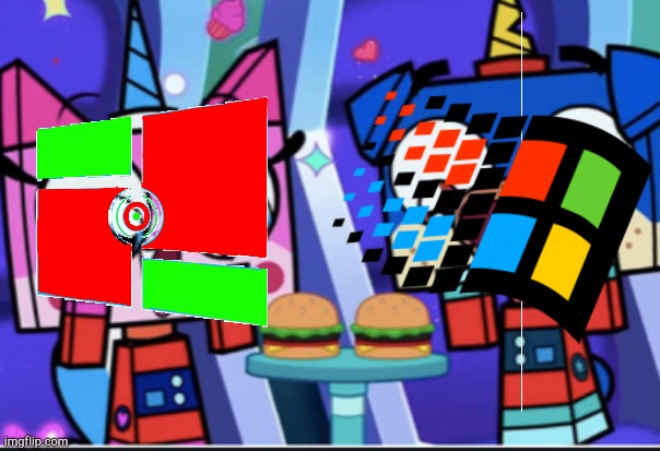 Vista burgers | image tagged in unikitty,burgers,windows | made w/ Imgflip meme maker