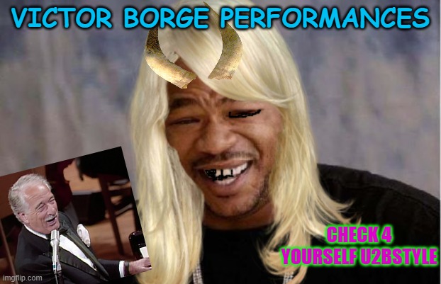 Victor Borge has More testey hair than your grandpa Blank Meme Template