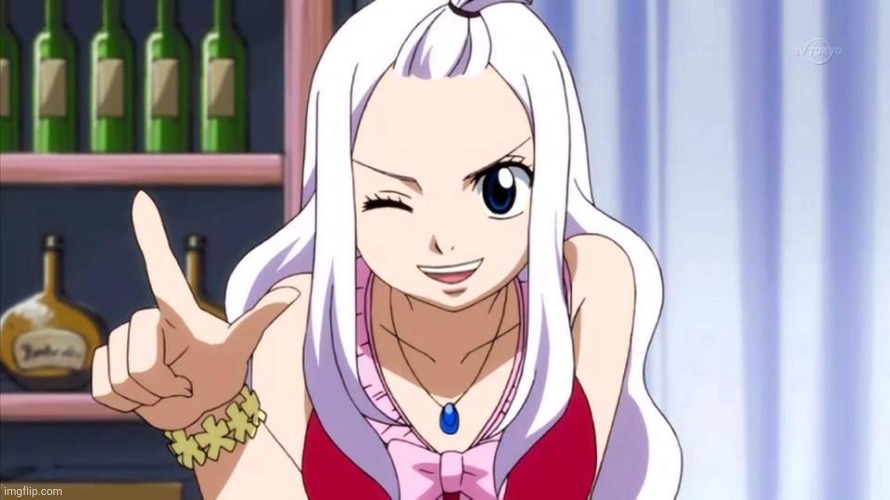 point mirajane | image tagged in point mirajane | made w/ Imgflip meme maker