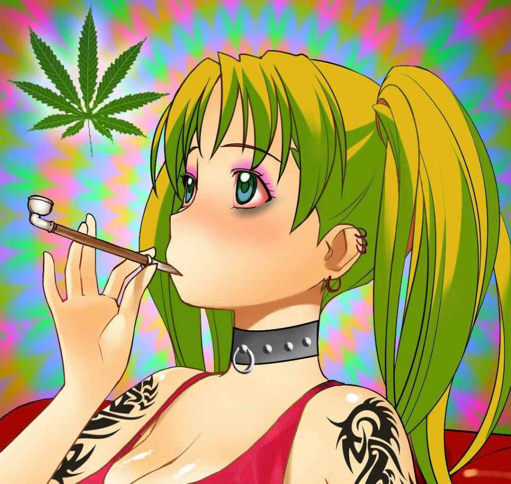 Weed Anime 420 247 365 Stoner Girl Smoking Japanese Ganja T Shirts,  Hoodies, Sweatshirts & Merch | TeeHerivar