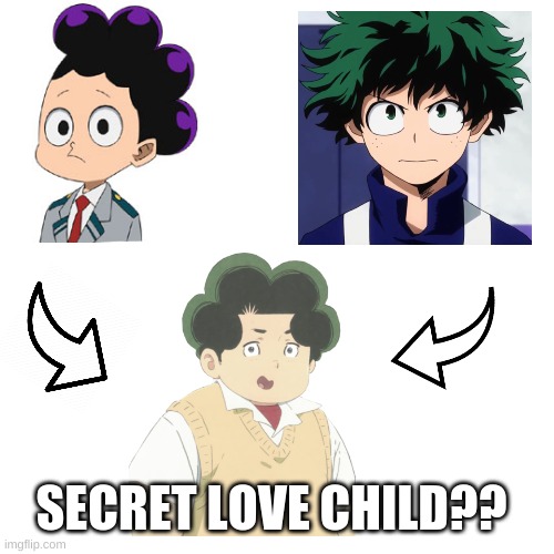 Secret Love Child?? | SECRET LOVE CHILD?? | image tagged in memes,blank transparent square,bnha,my hero academia,anime | made w/ Imgflip meme maker