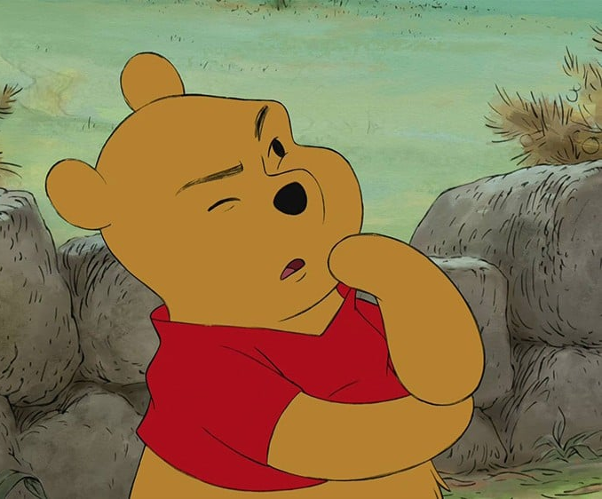 Winnie the Pooh Thinking Blank Meme Template