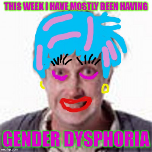 THIS WEEK I HAVE MOSTLY BEEN HAVING; GENDER DYSPHORIA | made w/ Imgflip meme maker