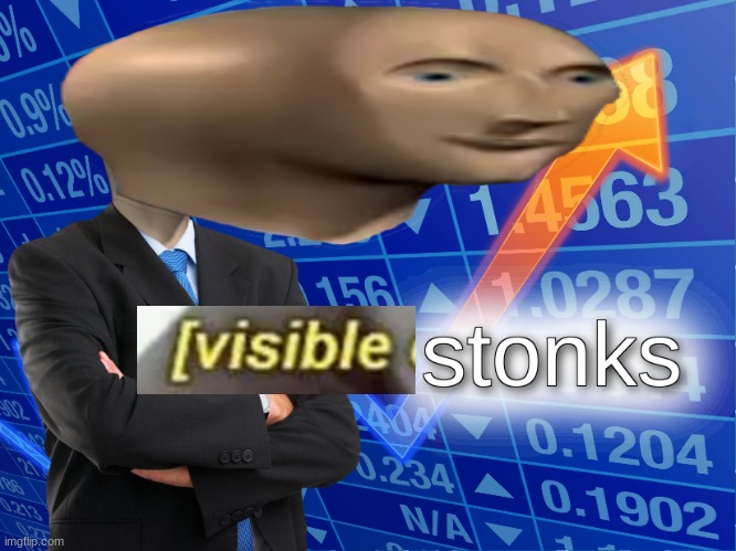 visible stonks | image tagged in stonks | made w/ Imgflip meme maker