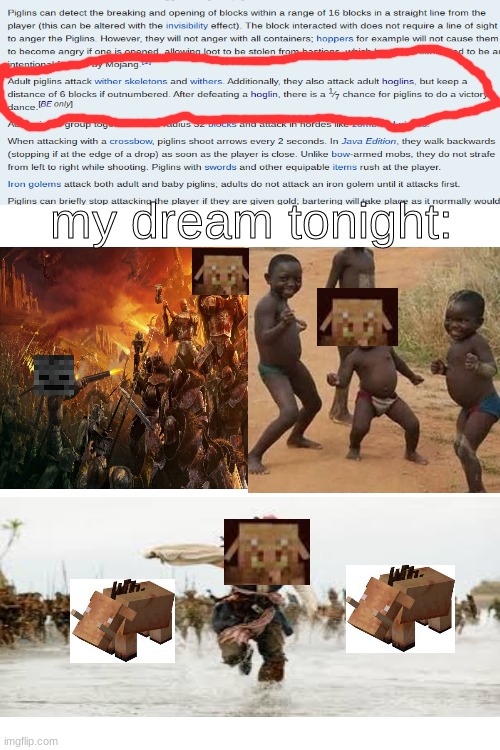 interesting... | my dream tonight: | image tagged in blank white template,funny memes,funny,minecraft | made w/ Imgflip meme maker