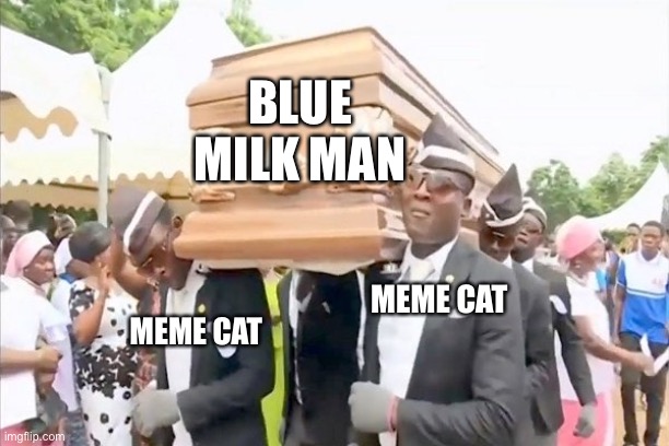  BLUE MILK MAN; MEME CAT; MEME CAT | made w/ Imgflip meme maker