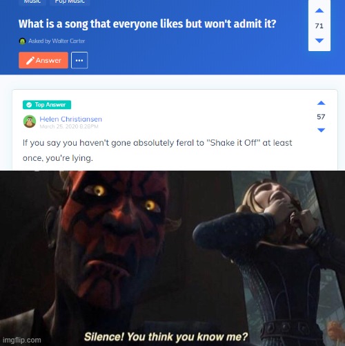 image tagged in star wars,clone wars,shake it off | made w/ Imgflip meme maker
