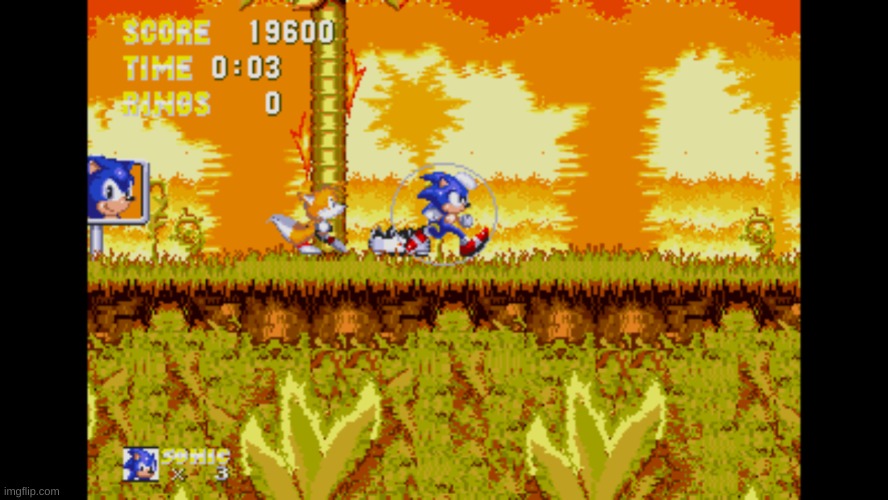 Sonic Jogging In Fire | image tagged in sonic jogging in fire | made w/ Imgflip meme maker