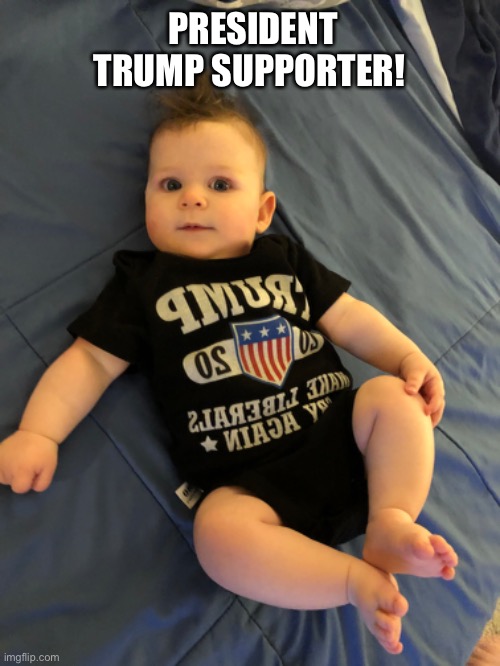 Little Trump Supporter | PRESIDENT TRUMP SUPPORTER! | image tagged in president trump | made w/ Imgflip meme maker