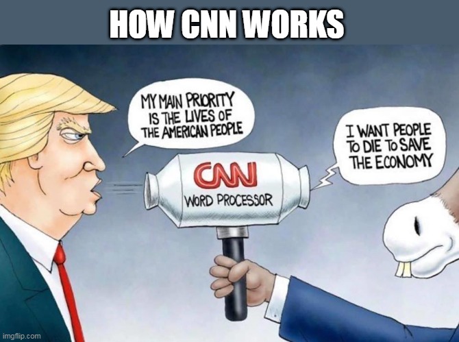 THEY LET THE DEMOCRATS CONTROL THEM | HOW CNN WORKS | image tagged in president trump,cnn fake news,democrats | made w/ Imgflip meme maker